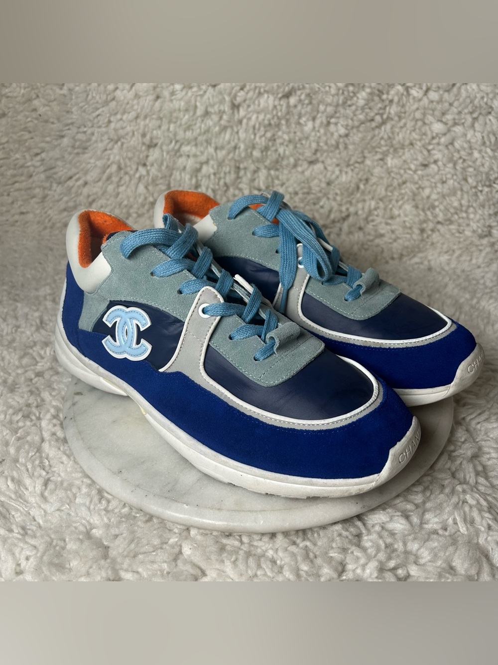 Chanel Interlocking CC Logo Sneakers